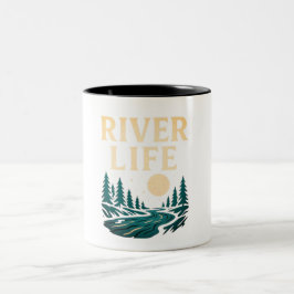 Caneca De Café Em Dois Tons Rio É Mug De Vida - Taça De Café Inspirada Pela Na