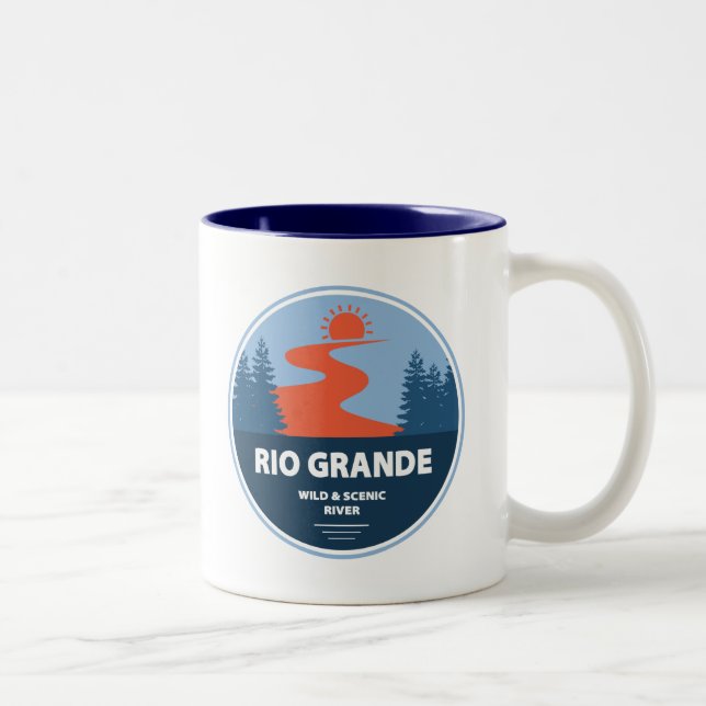 Caneca De Café Em Dois Tons Rio Grande Selvagem e Rio Cênico (Direita)