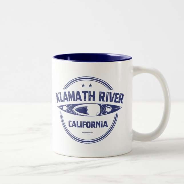Caneca De Café Em Dois Tons Rio Klamath, Califórnia (Direita)