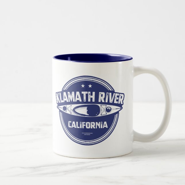Caneca De Café Em Dois Tons Rio Klamath, Califórnia (Direita)