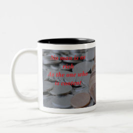 Caneca De Café Em Dois Tons Riqueza Real