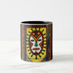 Caneca De Café Em Dois Tons Ritmos atrás da máscara