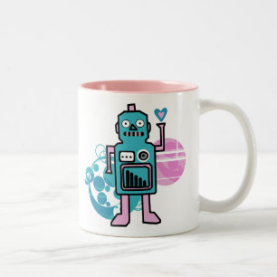 Caneca De Café Em Dois Tons Riyah-Li projeta o robô