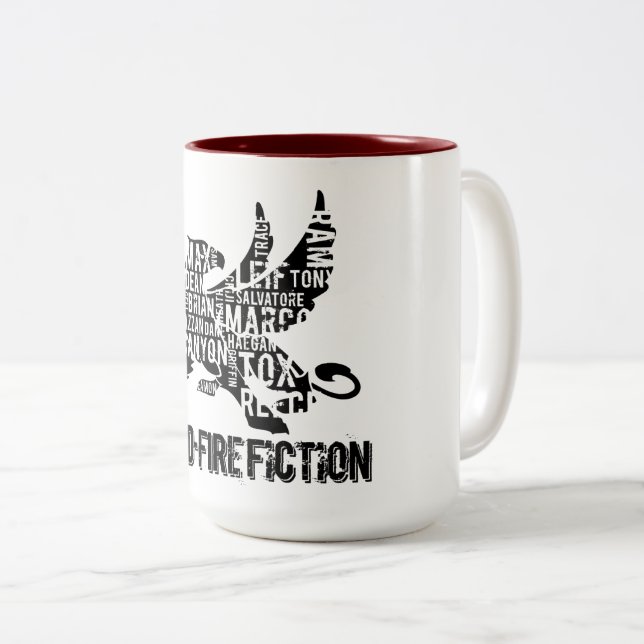 Caneca De Café Em Dois Tons RK Griffin Two-Tone Mug - BLACKlogo (Frente Esquerda)