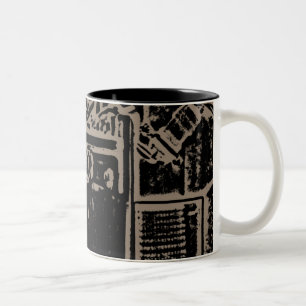 Caneca De Café Em Dois Tons Road King, Sand Posterized Graphic