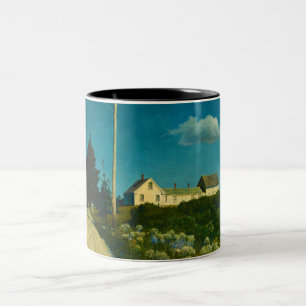 Caneca De Café Em Dois Tons Road to the Jones House by Newell Convers Wyeth