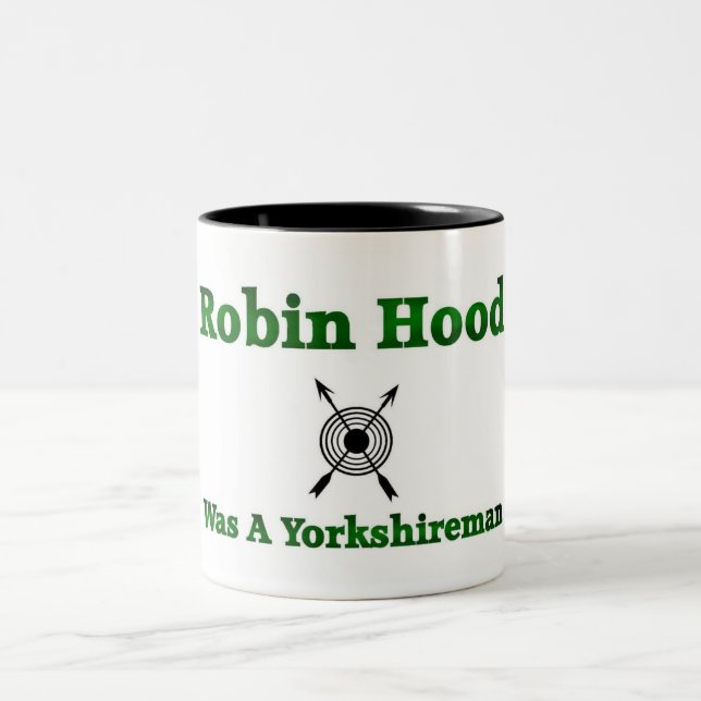 Caneca De Café Em Dois Tons Robin Hood Era Um Yorkshireman (Centro)