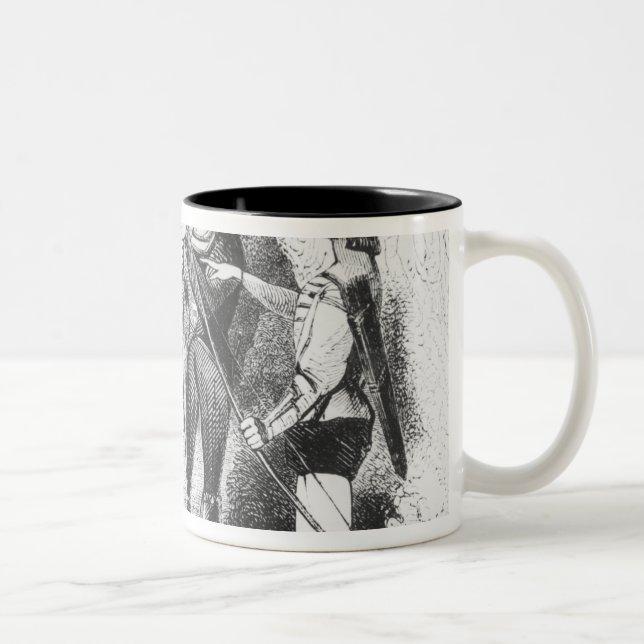 Caneca De Café Em Dois Tons Robin Hood, escarlate e John (Direita)