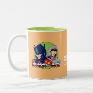 Caneca De Café Em Dois Tons Robo-Girls Mug n.o 3