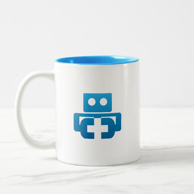 Caneca De Café Em Dois Tons Robot-A (Esquerda)