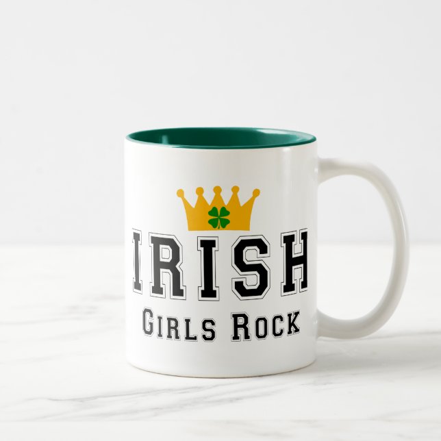 Caneca De Café Em Dois Tons Rocha irlandesa das meninas (Direita)