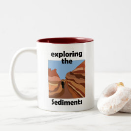 Caneca De Café Em Dois Tons Rocha Sedimentar Explorando Os Sedimentos Mochilei