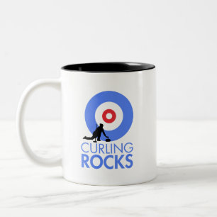 Caneca De Café Em Dois Tons Rochas Curling