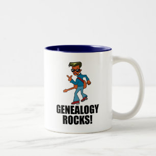 Caneca De Café Em Dois Tons Rochas da árvore genealógica