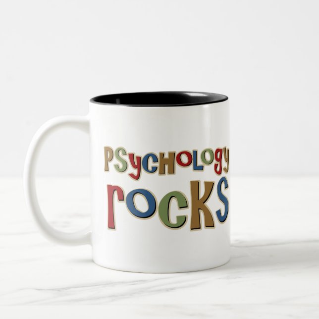 Caneca De Café Em Dois Tons Rochas da psicologia (Esquerda)