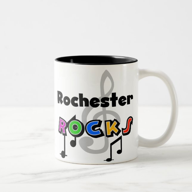 Caneca De Café Em Dois Tons Rochas de Rochester (Direita)