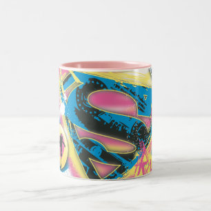 Caneca De Café Em Dois Tons Rochas de Supergirl