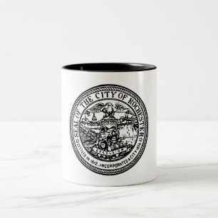 Caneca De Café Em Dois Tons Rochester (Nova Iorque) City Seal