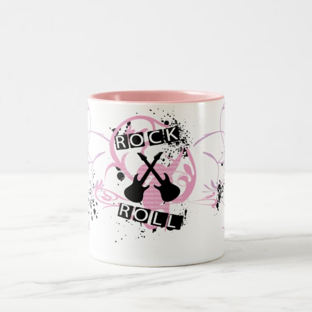 Caneca De Café Em Dois Tons Rock and roll (Centro)