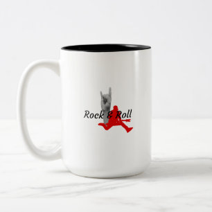 Caneca De Café Em Dois Tons Rock And Roll