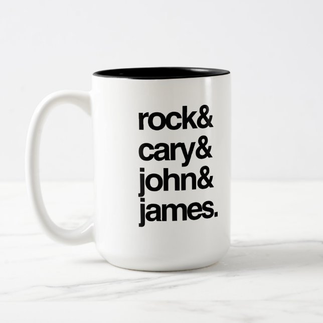 Caneca De Café Em Dois Tons Rock Cary John e James (Esquerda)