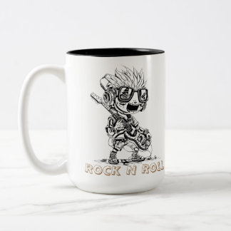 CANECA DE CAFÉ EM DOIS TONS ROCK N ROLL - CREATIVE