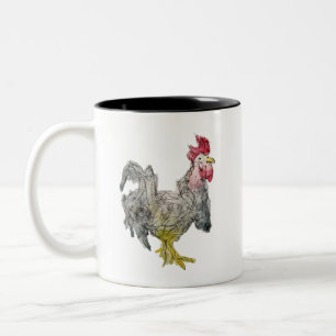Caneca De Café Em Dois Tons Rockin Rooster Personalizado Mug