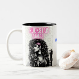 Caneca De Café Em Dois Tons Rockstar Mama: Mande Canalizar Sua Deusa Inner Roc