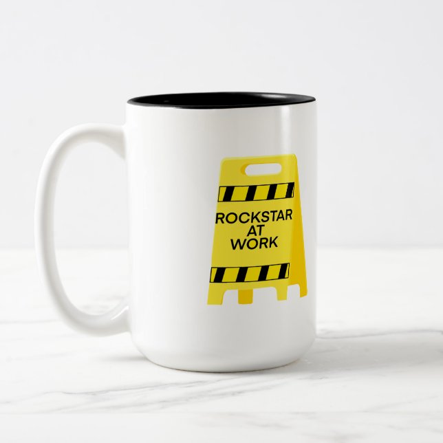 Caneca De Café Em Dois Tons Rockstar no Work Mug (Esquerda)