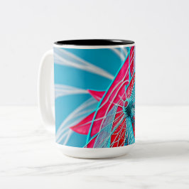 Caneca De Café Em Dois Tons Roda Colorida