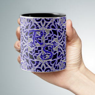 Caneca De Café Em Dois Tons Rodovalho Roxo e Prata