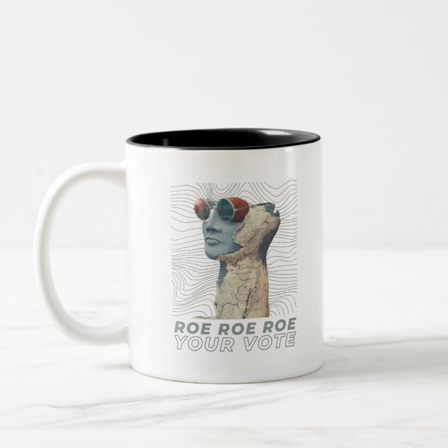 Caneca De Café Em Dois Tons Roe Roe Seu Voto (Esquerda)