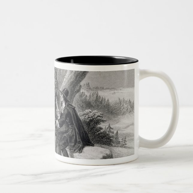 Caneca De Café Em Dois Tons Roger Williams protegido pelo Narragansetts (Direita)