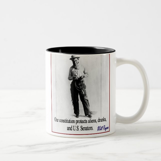 Caneca De Café Em Dois Tons "Rogers - constituição " (Direita)