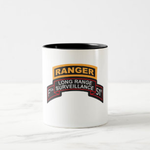 Caneca De Café Em Dois Tons Rolo da infantaria LRS de F Co 51st, aba da guarda