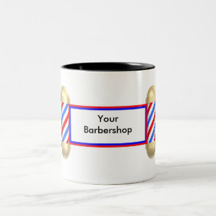 Caneca De Café Em Dois Tons Rolo do barbeiro