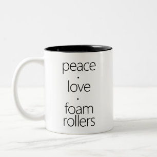 Caneca De Café Em Dois Tons Rolos de espuma de amor de Peave