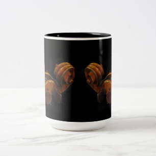 Caneca De Café Em Dois Tons Rolos do violino