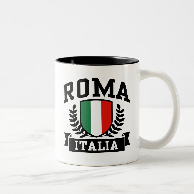Caneca De Café Em Dois Tons Roma Itália (Direita)
