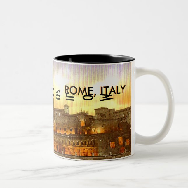 Caneca De Café Em Dois Tons ROMA, ITALIA (Mojisola um Gbadamosi - um Okubule) (Direita)