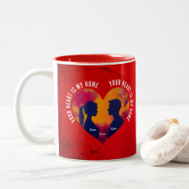 Caneca De Café Em Dois Tons Romantic Sunset Soulmates Your Heart My Home Mug