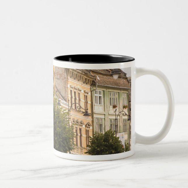 Caneca De Café Em Dois Tons Romênia, Sibiu. Cidade Nova. RF) (Direita)