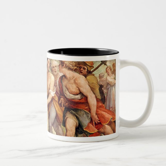 Caneca De Café Em Dois Tons Romulus suckled pelo ela-lobo (Direita)