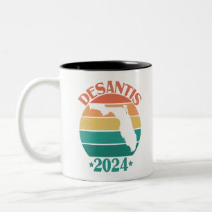 Caneca De Café Em Dois Tons Ron DeSantis 2024 Republicano Presidencial Nas Ele