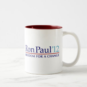 Caneca De Café Em Dois Tons Ron Paul 2012