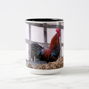 CANECA DE CAFÉ EM DOIS TONS ROOSTER