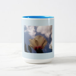 Caneca De Café Em Dois Tons Rosa Branca Azul Bebê