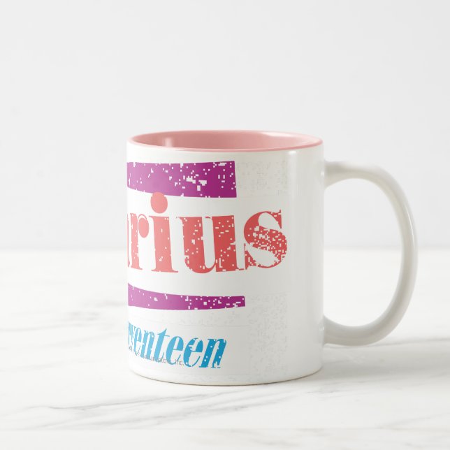 Caneca De Café Em Dois Tons Rosa do Aquário (Direita)
