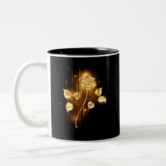 Caneca De Café Em Dois Tons rosa do ouro ( rosa dourado ) (Esquerda)