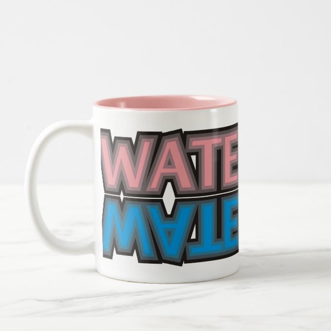 Caneca De Café Em Dois Tons rosa do pólo aquático (Esquerda)